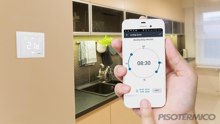 Novo termostato touch screen smart com wi-fi e app